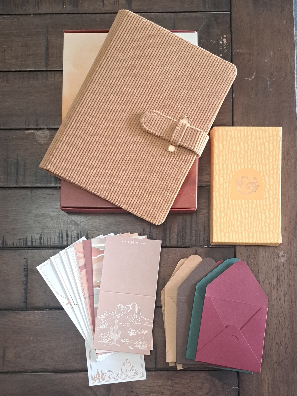 Archer & Olive Layered Lands Journal Cover And Mini Cards